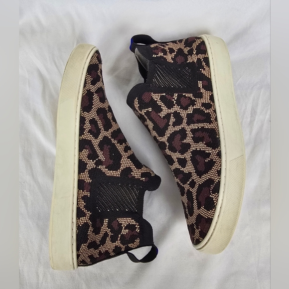 Rothy's The Chelsea Wildcat Pull On Knit Fabric High Top Sneaker Boots Women 9.5 - Picture 1 of 7